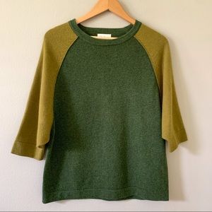 Cashmere Raglan Sweater with Dolman Sleeves